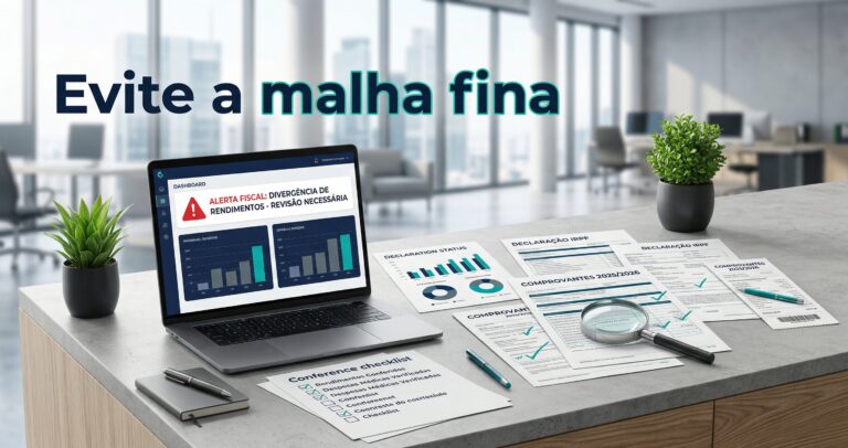 Malha fina IR 2026 com alerta fiscal e revisão de dados